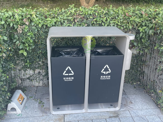 深圳福田城市形象更新垃圾桶無縫一體簡約耐用