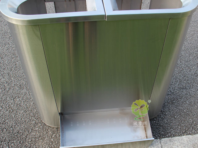 地鐵透明防爆分類垃圾箱-機場地鐵室內不銹鋼垃圾箱